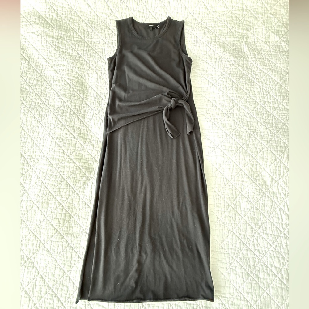 Theory Gray Sleeveless Sheath Maxi Dress - Picture 3 of 8